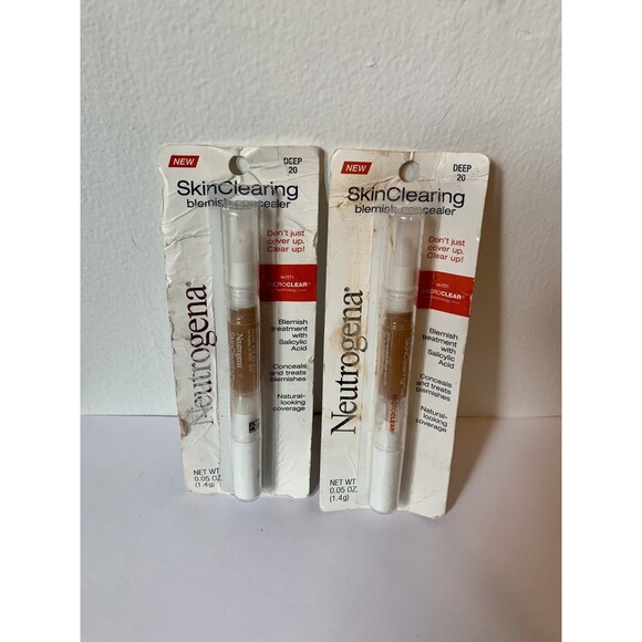 2X Neutrogena Skin Clearing Blemish Concealer. Shade #20 Deep Exp 2023. New SET - Picture 1 of 2
